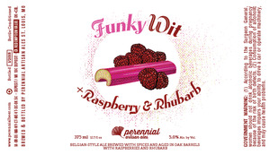 Perennial Artisan Ales Funky Wit +raspberry & Rhubarb June 2015