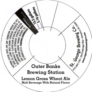 Outer Banks Brewing Station Lemon Grass Wheat Ale May 2015