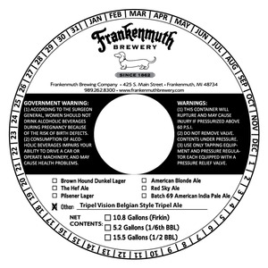 Frankenmuth Tripel Vision Belgian Style Tripel