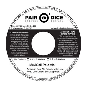 Pair O' Dice Brewing Co. Mexicali Pale Ale May 2015