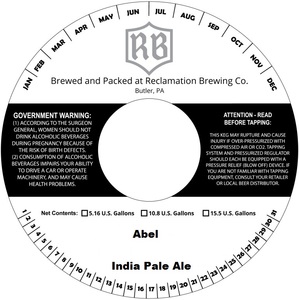 Reclamation Brewing Company Abel