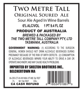 Two Metre Tall Co. Original Soured Ale