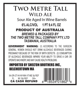 Two Metre Tall Co. Wild Ale May 2015