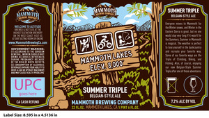 Mammoth Brewing Company Summer Triple May 2015