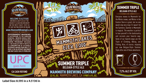 Mammoth Brewing Company Summer Triple