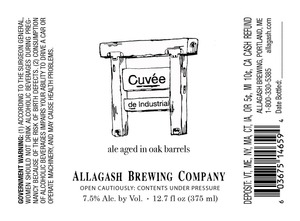 Allagash Brewing Company CuvÉe De Industrial May 2015