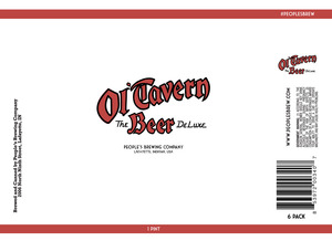 People's Brewing Company Ol'tavern Beer