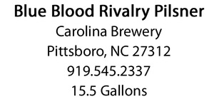 Carolina Brewery Blue Blood Rivalry May 2015