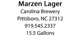 Carolina Brewery Marzen