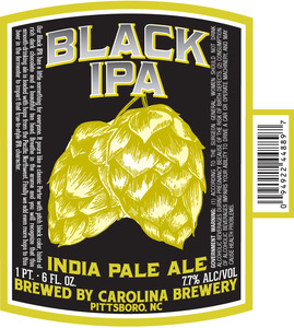 Carolina Brewery Black IPA May 2015