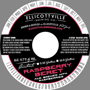 Ellicottville Brewing Company Raspberry Beret May 2015