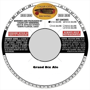 Grand Dix Ale May 2015