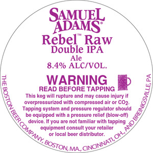 Samuel Adams Rebel Raw Double IPA May 2015