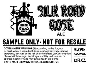 Saranac Silk Road Gose