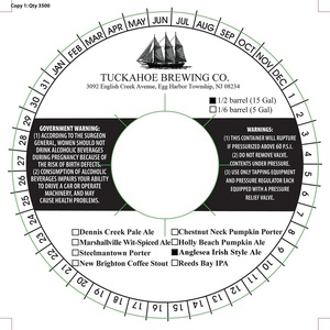 Tuckahoe Brewing Company Anglesea Irish Style Ale May 2015