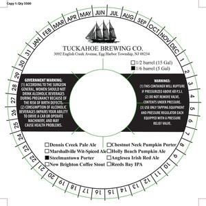 Tuckahoe Brewing Company Steelmantown Porter