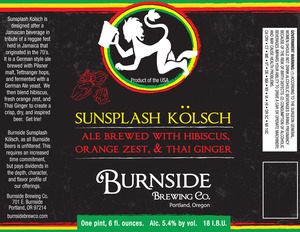 Burnside Brewing Co Sunsplash Kolsch