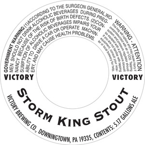 Victory Storm King Stout May 2015