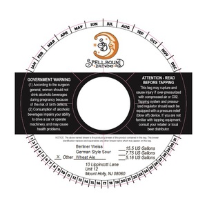 Spellbound Brewing Berliner Weiss - German Style Sour Wheat May 2015