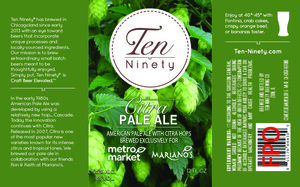 Ten Ninety Brewing Co Citra Pale Ale