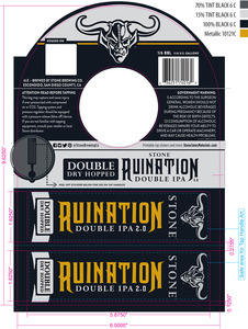 Stone Brewing Co Double Dry Hopped Stone Ruination 2.0