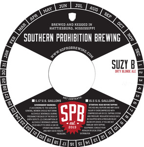 Southern Prohibition Brewing Suzy B