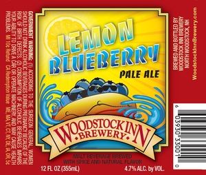 Woodstock Inn Brewery Lemon Blueberry Pale June 2015