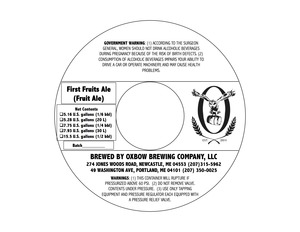 Oxbow Brewing Company First Fruits