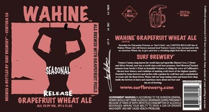 Wahine Grapefruit Wheat Ale May 2015