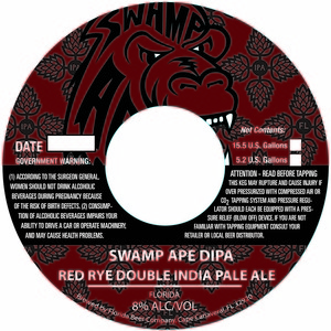 Swamp Ape Dipa Red Rye Double India Pale Ale