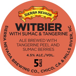 Sierra Nevada Witbier With Sumac & Tangerine May 2015