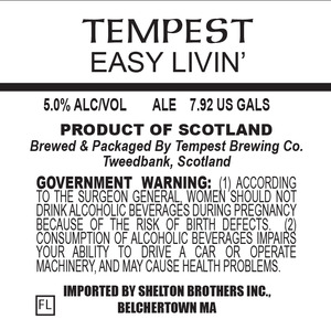 Tempest Brewing Livin' Easy May 2015