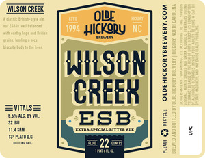 Olde Hickory Brewery Wilson Creek Esb