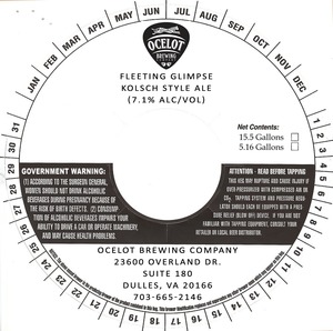 Fleeting Glimpse Kolsch Style Ale 