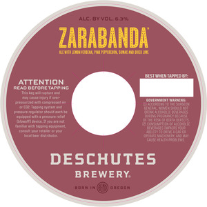 Deschutes Brewery Zarabanda