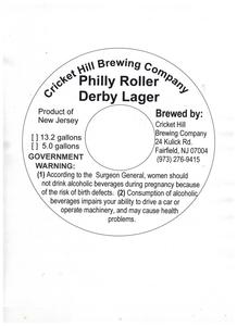 Cricket Hill Brewing Company Philly Roller Derby Lager