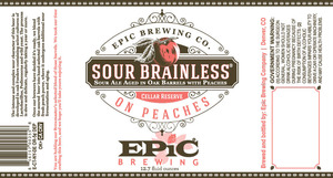 Epic Brewing Company Sour Brainless On Peaches May 2015