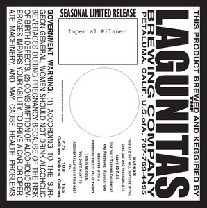 The Lagunitas Brewing Company Imperial Pilsner June 2015