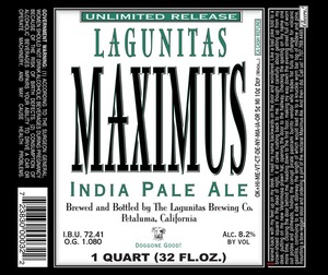 The Lagunitas Brewing Company Maximus May 2015