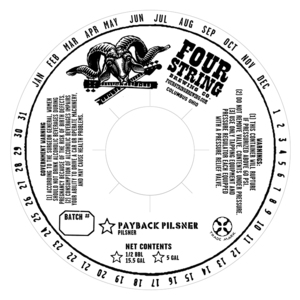 Four String Brewing Co. Payback Pilsner May 2015