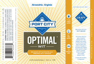Port City Brewing Company Optimal Wit