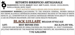 Retorto Birrificio Artigianale Black Lullaby