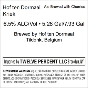 Hof Ten Dormaal Kriek May 2015