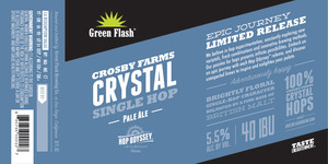 Green Flash Brewing Company Crosby Farms Crystal May 2015