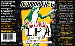 Hoppin' Frog Killa Vanilla Extraordinary I.p.a. May 2015