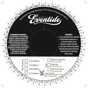 Eventide Brewing India Pale May 2015