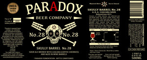 Paradox Beer Company Skully Barrel No. 28