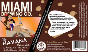 Miami Brewing Company Little Havana Cafe Con Leche Milk Stout