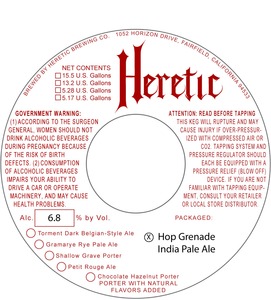 Heretic Brewing Company Hop Grenade May 2015