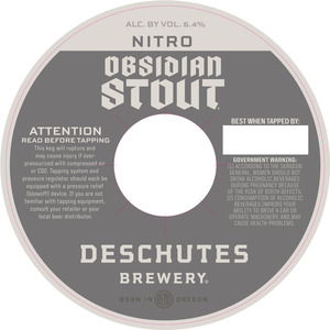 Deschutes Brewery Obsidian May 2015